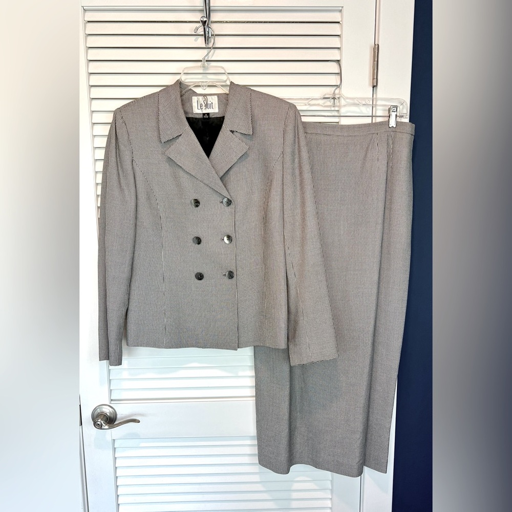 Hounds Tooth Skirt Suit
